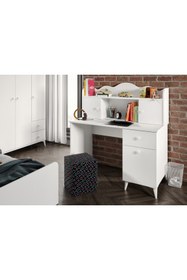 Resim KZNMOB HOME Akasya Modern Genç Odası Takımı Beyaz - 4 Parçalı Ve Tamamı 1. Kalite Mdf 