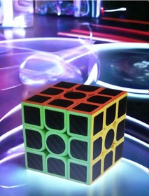Resim 3x3x3 Professıonal Speed Cube Carbon Fıber - Karbon Fiber Profesyonel Rubik Zeka Sabır Küpü 