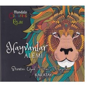 Resim 4E Boyama Kitabı Hayvanlar Alemi Mandala Karatay 