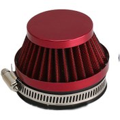 Resim Evrensel Motosiklet Hava Filtresi Yüksek Akışlı Giriş Hava Temizleyicisi Motosiklet Kaplaması İçin Yıkanmış 60mm/2.36in Kırmızı 