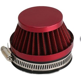 Resim Evrensel Motosiklet Hava Filtresi Yüksek Akışlı Giriş Hava Temizleyicisi Motosiklet Kaplaması İçin Yıkanmış 60mm/2.36in Kırmızı 