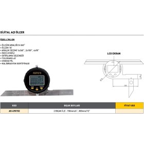 Resim Fett AS-490152 Asimeto Dijital Açı Ölçer 
