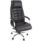 Resim Uzay Ofis Demir Müdür Koltuğu Krom - Siyah 