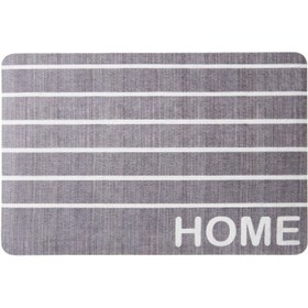 Resim Giz Home Çizgili Kapı Önü Paspası - Gri / Beyaz - 40x60 cm 