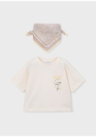Resim Mayoral Kız Çocuk Bandana Ve Tshirt Set Bej 