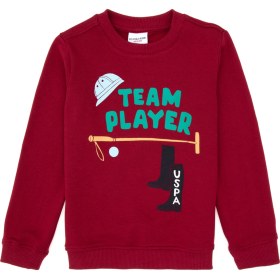 Resim U.s. Polo Assn. Erkek Çocuk Sweatshirt 50316510-vr104 Koyu Frambuaz/dark Raspberry 