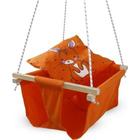 Resim Pekso Ahşap Bebek Çocuk Salıncak Fuşya Pembe 