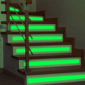 Resim Karanlıkta Parlayan Merdiven Basamakları ve Kapı Çerçevesi Çıkartmaları, Ev Dekoru için Kendinden Yapışkanlı Çıkarılabilir PVC Duvar Stickerları, 4*100cm Rulo - JDX12000-YX, Arka Plan Duvarı, Pencere Çerçevesi, Duvar Boyama 