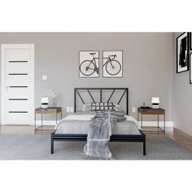 Resim Metalia Gm 228 Gözde Siyah Dublex Tek Kişilik Karyola 90X190 