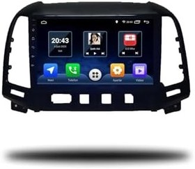 Resim MarTechno Android Multimedya 6GB RAM 128GB Hafıza Hyundai Santa FE 2007-2011 ile uyumlu 