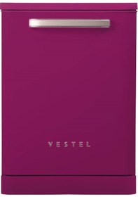 Resim Vestel BM 5001 Retro 5 Programlı 13 Kişilik Bulaşık Makinesi Pembe 