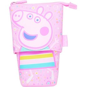 Resim Peppa Pıg İç İçe Geçmeli Katlanır Kalem Kutusu Pembe 