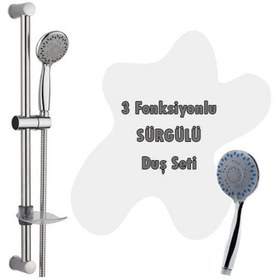 Resim 3 Fonksiyonlu Sürgülü Duş Seti 5 Parça Özel Set Çok Renkli 