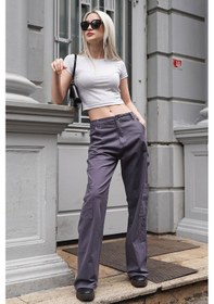 Resim Madmext Füme Straight Fit Kargo Pantolon Mg1601-füme Füme 