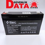 Resim Ttec 6v 7ah 20hr Bakımsız Kuru Akü 6 Volt 7 Amper (2022 Üretim) 