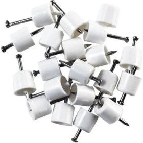 Resim Hırdavat Çivili Raf Pimi Beyaz 100 Adet 