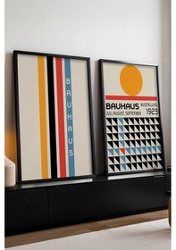 Resim Huhuli Ahşap Siyah Çerçeveli 2 Li Modern Tablo Huhu245 