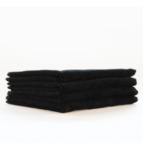 Resim Dörtlü Kadife Mutfak Havlusu Siyah 