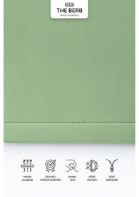 Resim 2'li Lakost Örgü Yastık Kılıfı Seti %100 Pamuk 50 X 70 Fermuarlı Yeşil 