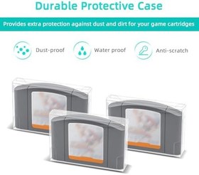 Resim Mcbazel LOT 10 Clear Case Sleeve Protector for Nintendo N64 Games Cartridge (Set of 10) 