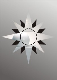 Resim M3 Decorium Pusula Dekoratif Ayna Gümüş - Siyah 