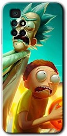 Resim MRCİLETİSİM (mrc77622) Rick Morty Kılıf HD Desen Baskılı Arka Kapak+Temperli Cam Xiaomi Redmi 10 ile uyumlu 