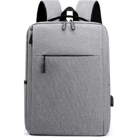 Resim Hombey Usb Portlu 14l Hafif Çanta: İş Ve Seyahat İçin Yüksek Kapasiteli Notebook Sırt Çantası Gri 