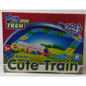 Resim Kartoy 48 Parça Puzzle Eğitici Tren ve Demiryolu Seti 