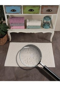 Resim Varol 2 Adet Gramajlı Jakaranda Ayak Havlusu Paspas Krem-standart Krem 