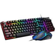 Resim T-Wolf TF200 Oyuncu Klavye ve Mouse Seti - Beyaz (Yurt Dışından) 