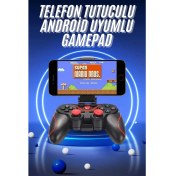 Resim Joystik Gamepad Bluetooth Telefon Tutucu Oyun Kolu Telefon Android Uyumlu 