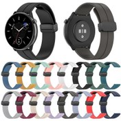 Resim Sones Amazfit Gtr Mini Manyetik Katlanır Toka Siyah Toka Silikon Watch Band 