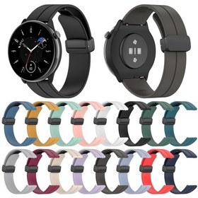 Resim Sones Amazfit Gtr Mini Manyetik Katlanır Toka Siyah Toka Silikon Watch Band 