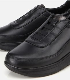 Resim Hotiç Kadın Deri Siyah Lastik Detaylı Dolgu Topuklu Günlük Loafer 01ayh314480a100 01ayh314480a100 Siyah 