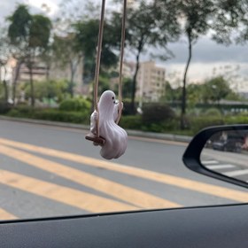 Resim Sevimli Sallanan Araba Kolye - PVC Arka Görüş Aynası Süslemesi, Cadılar Bayramı ve Noel Süslemesi için Uygun, Mükemmel Hediye Fikri, Tatil Hediye Sunumu | Eğlenceli Tasarım | Dayanıklı Yapı, Araba Asma Süslemesi 