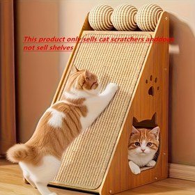 Resim 1'li Paket Dayanıklı Sisal Kedi Tırmalama Direği, Sihirli Görünmez Bantlı - Çok Katmanlı İp & Dinlenme Alanı, Sağlam Sisal Malzeme, Tüy Dökmeyen, İç Mekan Kedileri İçin Uzun Ömürlü Evcil Hayvan Hediyesi, Çizilmeye Dayanıklı Mobilya Koruyucu, Kedi Tırmalama Direği 