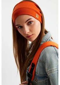 Resim Kadın Pamuklu Kaşkorse, Kaymaz, Terletmez, Ultra Hafif, Spor Saç Bandı Bandana - Tek Ebat / Kiremit Kiremit 
