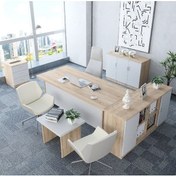 Resim Oliver 5'li Ofis Takımı Model 4 Meşe Beyaz 
