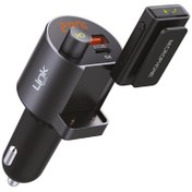 Resim Linktech Car Rf12 Fm Transmitter 38w Pd Qc3.0 Lcd Ekran Usb+type-c 
