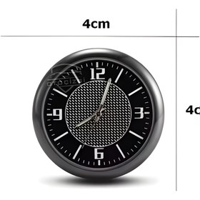 Resim Oto Çizgi Lüks Analog Araç İçi Saat | Torpido & Konsol Uyumlu | Şık Metal Çerçeveli Oto Saati 