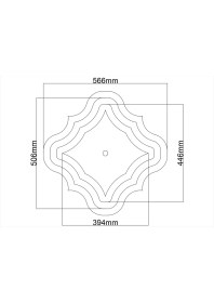 Resim Motifpiyer Lamba Tavan Göbeği DÜZ-4K-MODEL-63-56CM-2 Adet 