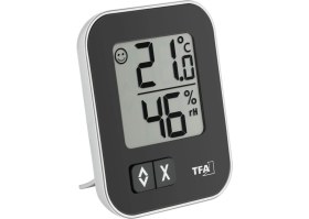 Resim Tfa Dostmann Elektronik Dijital Sıcaklık ve Nem Ölçer Termometre - Higrometre Siyah TM832.1058.01 