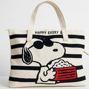 Resim Silicea Snoopy Fermuarlı Omuzdan Askılı Shopper 281637999 Beyaz 