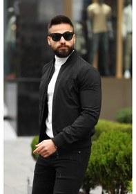 Resim Erkek Bomber Ceket Siyah Bndk 