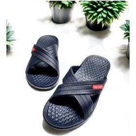 Resim Günlük Çapraz Islak Zemin Kaymaz Taban Plaj,deniz,banyo Terliği Lacivert 