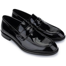 Resim Tamer Tanca Erkek Hakiki Deri Siyah Rugan Klasik Ayakkabı 537 3561 Erk Ayk Y25 Sıyah Rgn SIYAH RUGAN 