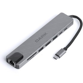 Resim Dark Dk-ac-u31x40 Usb 3.1 Type-c 8 In 1 Eth/hdmı/sd/usb3.0-2.0/usb-c Pd Çevi Hub 