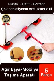 Resim Svein Çok Fonksiyonlu Abs Tekerlekli Ağır Beyaz Eşya Mobilya Krikolu Taşıma Kaydırma Aleti Aparatı Seti 