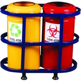 Resim Şengülerticaret Fkn Ikili Geri Dönüşüm Çöp Kovası - Profil Standlı Diğer 