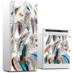 Resim Buzdolabı Ve Bulaşık Makinası Beyaz Eşya Sticker Kaplama Petek Tü 